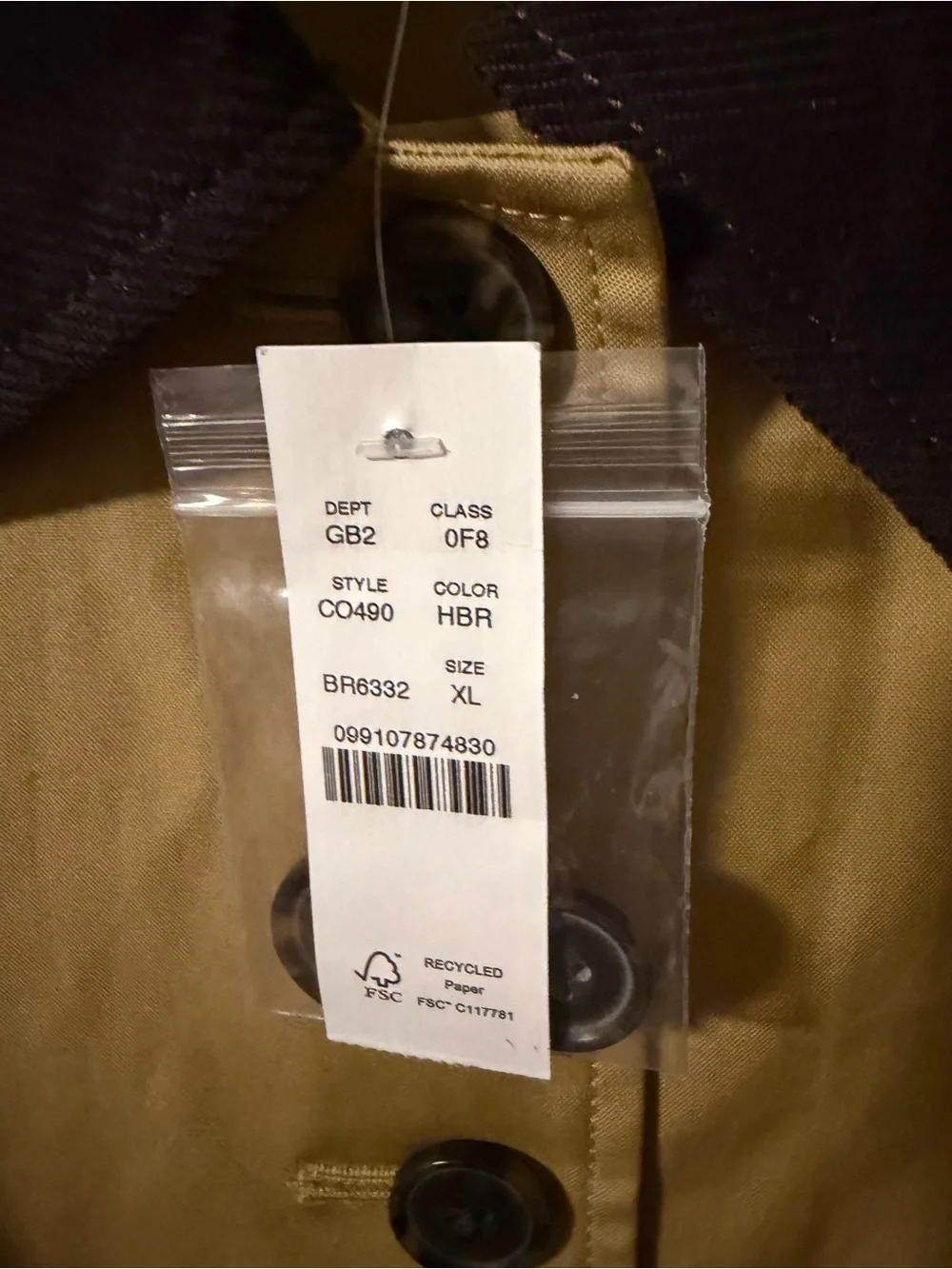 J.Crew Barn Jacket Chore Coat Canvas Honey Brown Corduroy Collar Leopard Lining